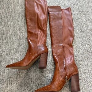 Vince Camuto Cognac Over the Knee Boots